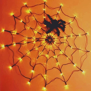 Helovinas LED voratinklyje String Žiburiai Net Akių Atomsphere Lempos Lauko Buveinės Šalies Apdaila