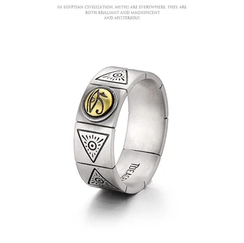 Horo Akis Dievo Europos ir Amerikos Bohemijos retro žiedas vyrų originalaus dizaino nišą gatvės žiedas