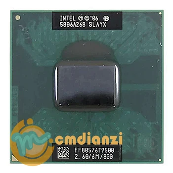 Intel Core 2 Duo T9500 SLAQH SLAYX 2.6 GHz Dual-Core Dual-Sriegis CPU Procesorius 6M 35W Lizdas P