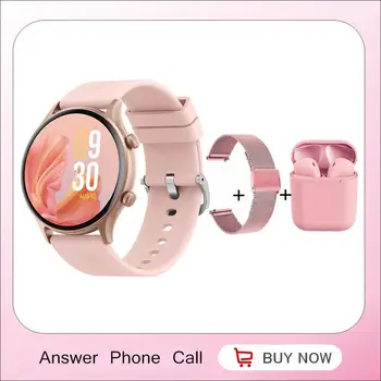 Ivanony Smartwatch Moterims Atsakymas Dial Skambinkite 1.39 colių Full Touch Screen Pasirinktinius Nuotraukų Balso Asistentas Fitneso Laikrodis 2023