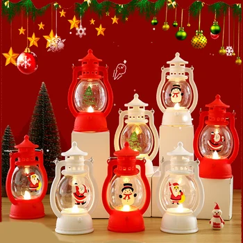Kalėdų Mini Naktį Šviesos Nešiojamas Baterija LED Šviesos Žibintai Miegamojo Romantiškas Papuošalas Kalėdų Vakarėlį Apdaila