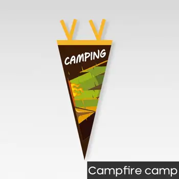 Kempingas Vimpelas Vėliavos vimpelas taktinis įranga Medžioklės atmosfera vėliavos apdailos scenos išdėstymas trikampis stovyklavimo įranga