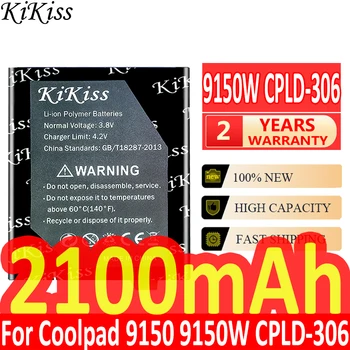 KiKiss Galinga Baterija 9150W CPLD306 2100mAh už Coolpad 9150 9150W CPLD-306 CPLD 306 Baterijos