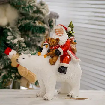 Kūrybos Kalėdų Poliariniai Lokiai Apdailos Dervos Amatų Osos Polares Navidad Maža Darbastalio Dekoro Christmas Polar Bear Statula