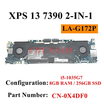 LA-G172P Už Dell XPS 13 7390 KN-0X4DF0 Nešiojamojo kompiuterio Motininės Plokštės X4DF0 Su I5-1035G7 CPU, 8 GB RAM ir 256 GB SSD 100%TESTAS