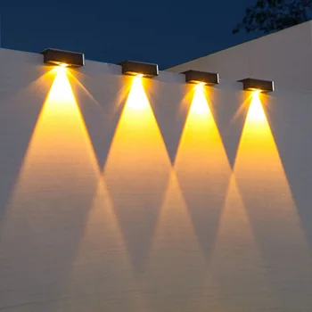 Lauko LED Saulės Sienos, Šviesos, atsparus Vandeniui Sienos Skalbimo Lempos Sodo Tvora Lemputės Dekoratyvinis Balkonas Laiptai Saulės energija Varomas Apšvietimas