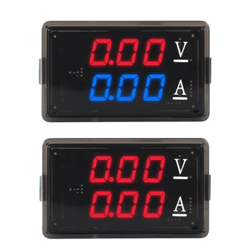 LED Ekranas Voltmeter Ammeter 2 in 1 10A Įtampa Srovės Testeris AC70-480V DC 0-100V Skaitmeninis Detektorius Įtampa Srovės Matuoklis