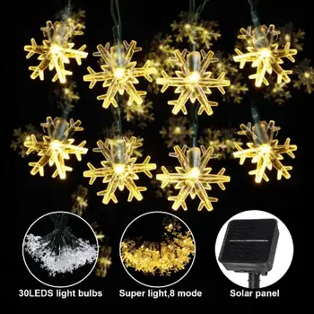 LED Saulės String Pasakų Žibintai 6M 30leds 8 Režimai Lauko Saulės Lempos Vandeniui Namų Sodų Gatvėje Kalėdinė Dekoracija