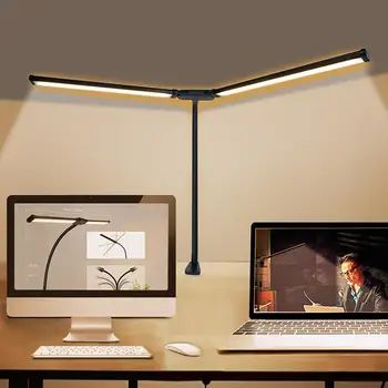 LED Stalo Lempos, du kartus Vadovas Dizainas 10 Lygių Tamsos 3 Spalvų Režimai Akių Apsauga Stalo Lempa Home Office (41 x 24cm)