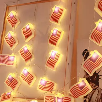 LED Styginių Šviesos Nuotolinio Valdymo Ryškumas Reguliuojamas Nepriklausomybės Diena, Amerikos Vėliava LED Styginių Šviesos Šalies Prekių