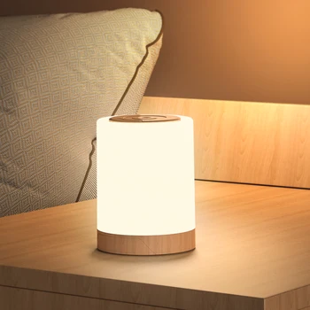LED Touch Lempa USB Įkrovimo Stalo Naktinės Lempos, šviesos srautą galima reguliuoti RGB Šiltai Balta Naktį dega Lauko Gyvenimo Kambario, Miegamasis Biuras