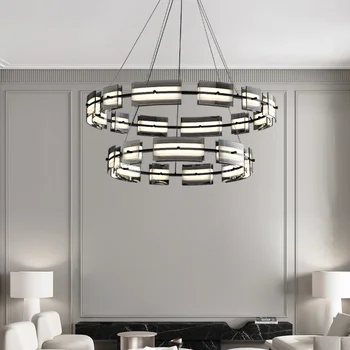 led šviestuvai gyvenamųjų namų lubų šviestuvai dekoratyviniai kabo šviesa deimantų pakabukas šviesos prabangos dizaineris valgomasis