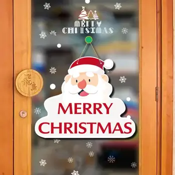 Linksmų Kalėdų Durų Kabo Reklama Popieriaus Santa Claus Sniego Briedžių Dvieilis Durų Sveiki Ženklas Kalėdos Šalis Apdaila