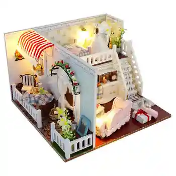 Lėlės Namas Su Dulkių Dangtelį žaislai vaikams casa Dovanos Miniatiūriniai 