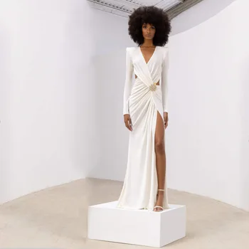 Mados Balta Lieknėjimo Mini Suknelė 2023 Viskozė Susiuvimo Bowknot Lieknėjimo Stora Gimtadienio Tvarstis Suknelė
