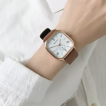 Mados Moterų Laikrodžiai, Prabangūs Odiniai Žiūrėti Moterims Moteriški Kvarco Riešo Žiūrėti Studentų Dovana Laikrodis Didmeninė Reloj Mujer 시계