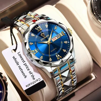 Mados vyriški Laikrodžiai Mados Tendencija Kvarcinis Laikrodis Originalus Vandeniui Nerūdijančio Plieno Žiūrėti Žmogui, Datą, Savaitę 2023 Top Pardavimas