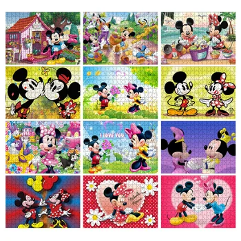Mickey Minnie Mouse Pjūklelis Dėlionės (Galvosūkiai Disney Klasikinio Pobūdžio Mediniai Galvosūkiai Suaugusiųjų Dekompresowania Žaislai Valentino Mėgėjams Dovanos