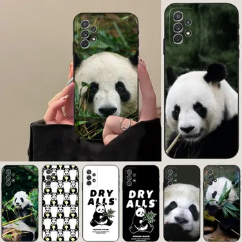 Mielas Panda Gyvūnų Telefono Dėklas Funda Samsung S23 S21 S22 S30 S20 S9 S10 S8, S7 S6 Pro Plus Krašto Ultra Fe Silikono Minkštas Coque