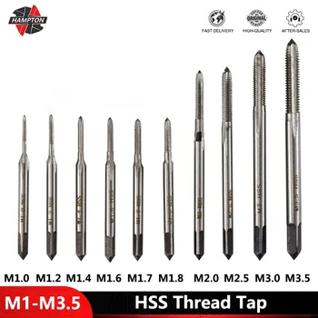 Mini HSS Metrinių Varžtų Sriegis Bakstelėkite M1-M3.5 Tiesios Fleita Mašina Plug Bakstelėkite Grąžtas Rinkinys