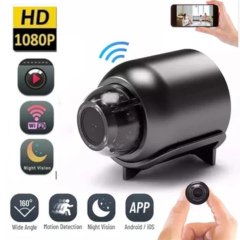Mini Kamera Wifi Bevielio Vaizdo Kamera Diktofonas Naktinio Matymo Motion Detect Priežiūros HD 1080P Saugumo Stebėti