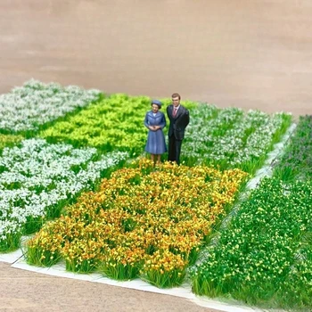 Miniatiūriniai Žalumos, Augalų Grupių Puošimas Modeliavimas Gėlių Žolės Kuokšteliai, Paruošti Modelį, Smėlio Scenos Dekoracijos Medžiaga Dirbtinė Žolė, Krūmai