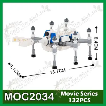 MOC2034 132PCS Tarpžvaigždinės Serija Ant Droid Blokai Sci-Fi Filmą Gyvūnų Robotas Modelio Surinkimo Plytų Žaislai Vaikams Dovanos