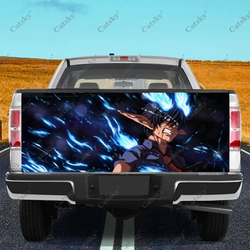 Mėlyna Egzorcistas Anime Sunkvežimių Lipdukai Sunkvežimių Bagažinės dangčio Lipdukas Lipdukas Wrap , Buferio Lipdukai Grafika Automobilių, Sunkvežimių VISUREIGIS