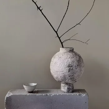 Mėnulis balta vaiskiai rankų darbo, aukštos temperatūros keramikos vaza, meno arbatos kosmoso gėlių ornamentais, klasikinio naujas Kinų stiliaus