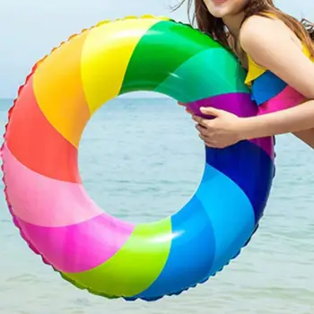 Naudinga Vaikų Plaukimo Ratas Eco-friendly Plaukimo Dilimo, atsparumas Plaukti Pripučiami Rainbow Ring
