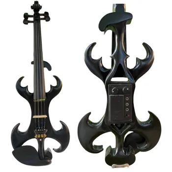 Naujas Modelis Crazy-4 viso dydžio elektrinis smuikas Originalus dizainas 4 styginiai Smuikas Juoda