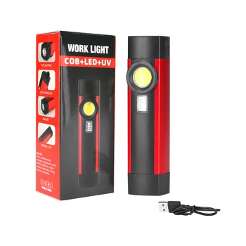 Nešiojamų LED Žibintuvėlis 4 Režimai Įkrovimo Darbą Šviesos Super Ryškios Lempos Avarinio Apšvietimo Lauko Turistinius