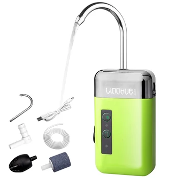 Nešiojamų Mini Deguonies Siurblys Su Oro Akmuo Vamzdis 3-in-1 Jutikliai USB jungtį Automatinis Vandens Siurblys, LED Apšvietimas, Lauko Žvejybos