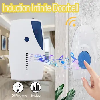 Nešiojamų Namuose 32 Varpelių Belaidžių Muzikos Doorbell Skaitmeninį Belaidį durų skambutį Durų Bell 100m Diapazonas