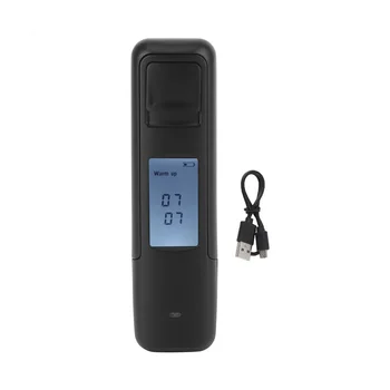 Nešiojamų Ne-Kreipkitės Pučia Alkoholio Policijos Aukšto Tikslumo Testeris, Skaitmeninis Displėjus, USB Įkrovimo BAC 2