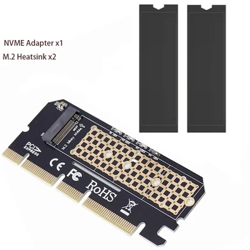 NVME M. 2 PCIe 4.0 3.0 SSD Adapteris, 64Gbps PCIe X4 M2 Plėtros Kortelę už KOMPIUTERIO PCI-E Visu Greičiu su Aliuminio Heatsink