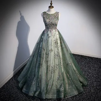 O-kaklo, Rankovių Metalo Purškimo Vestuves Vestidos Plonas Juosmens Elegantiška Prom Dress Blizgučiais Temperamentas Vakaro Suknelės