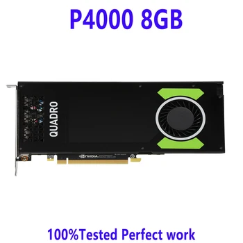 Originalus NVIDIA QuadroP4000 8GB 256bit GDDR5 PCI Express 3.0 x16 Vieta Vaizdo Plokštę, Mini DP Profesinės Grafikos Plokštę