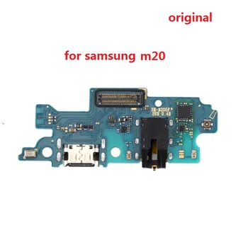 Originalus Įkrovimo lizdas Samsung Galaxy M20 M205F USB Mokestis Valdybos PCB Doko Jungtis, Flex Kabelis Pakeitimo Atsarginės dalys