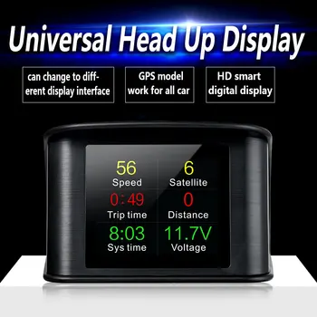 P10 T600 OBD2 GPS HUD Automobilių Head-up Ekranas Skaitmeninis Spidometras Auto borto Kompiuteris Su Kuro sąnaudos Vandens ir Alyvos Temperatūra