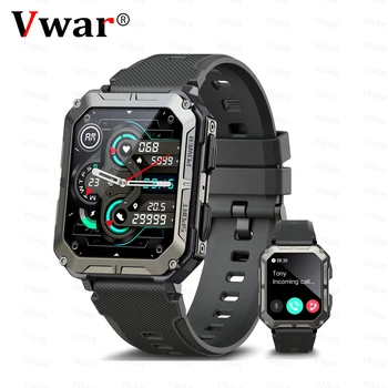 Patikima Smart Žiūrėti VWAR C20 PRO 1.83 Colių Vyrai Muzikos BT Skambučio Lauko Sporto Fitness Tracker Širdies ritmas, Kraujo Spaudimas Smartwatch