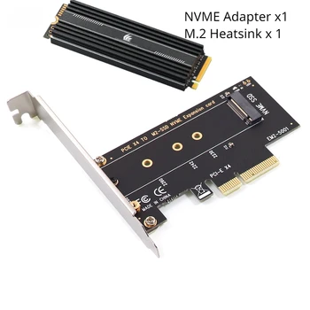 PCIE Į M2 Adapteris PCI Express 3.0 X4, Kad NVME SSD M. 2 Adapteris Paramos 2230 2242 2260 2280 2 M. SSD su Radiatorius