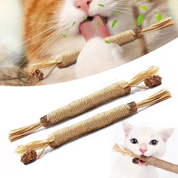 Pet Supplies 2 Gabalas, Kanapių Virvė Funny Cat Stick Bite-atsparus Pet Nerimui Žaislas, skirtas Patalpų Kačių Žaislai Augintiniai Prekes