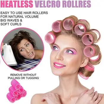 Praktinių Bang Roller Lengva Nešiotis Nėra Šilumos Plaukų Bang Roller Purios Kompaktiškas Šukuosenų Curler Salonas Įrankis