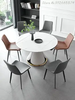 Pritaikytas Modernus Nordic Light Luxury Valgomojo Kėdė Namų Ekonomiškas Restoranas Derybų Kėdės Net Raudona Kėdė Italijos