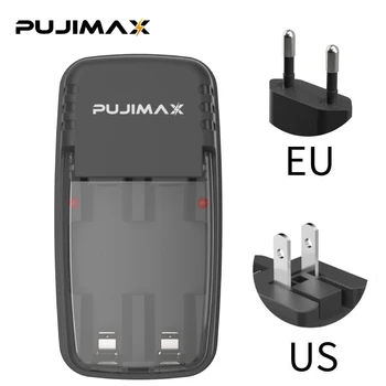 PUJIMAX 2-Lizdas LED Ekranas, Baterijos Kroviklis Tinka 1.2 V AAA/AA Ni-MH/Ni-Cd Įkrovimo Baterijas Įkrauti ES/JAV Prijunkite Įkroviklį