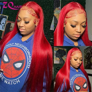 Raudona Bordo 13x4 HD Nėriniai Priekiniai Žmogaus Plaukų Perukai Moterims, Mėlyna #30 #350 Spalva Kaulų Tiesiai Full HD Nėriniai Priekinio Perukai Žmonių Plaukų