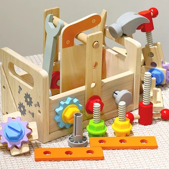 Realus Įrankių dėžė Rankas-apie Plėtros Galimybes Riešutų Išardymas Žaislas Švietimo Žaislai, Modeliavimo Remonto Įrankių Rinkinys Vaikams, Vaikų