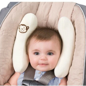 Reguliuojamas Miegamos Kaklo Minkštas Vežimėlio Priedai Automobilio Kėdutė, Kūdikio Pagalvė Vaikams Galvos Bananų Pagalvę Siuvinėjimo Technika