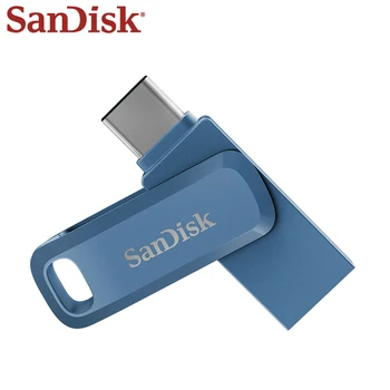 Sandisk Ultra OTG USB 3.1(C Tipas) Pen Diskas 128GB Mėlyna Flash Diskas 64GB Memory Stick USB3.1 Tipas Pendrive KOMPIUTERIO, 